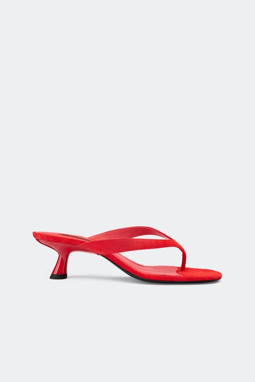 SIMONMILLER Suede Beep Sandal in Lucky Red at Nordstrom, Size 37