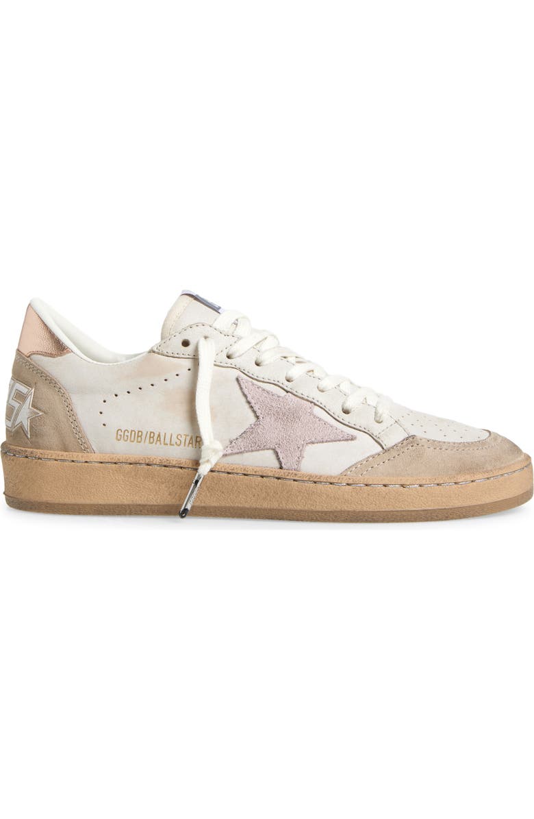 Golden Goose Ball Star Low Top Sneaker, Alternate, color, White/ Beige/ Pink/ Silver