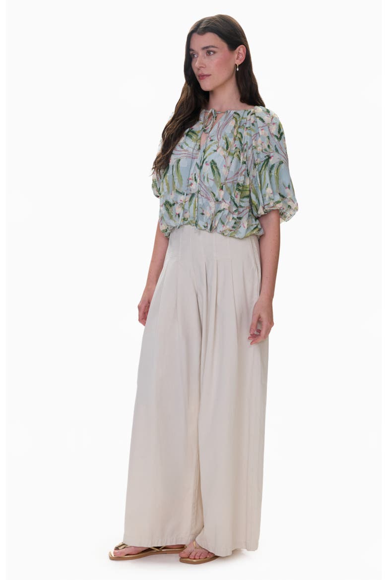 Isla Bubble Crop Top, Alternate, color, Seafoam Multi