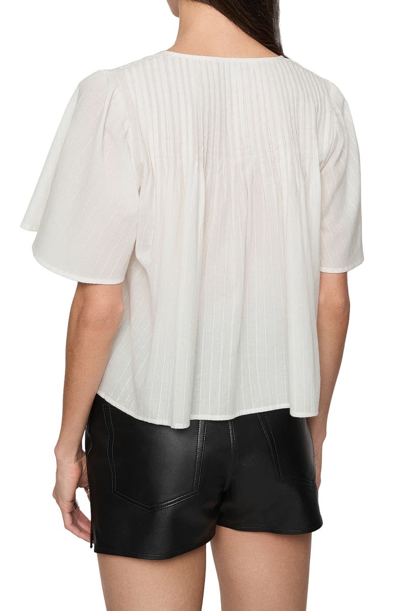 Rebecca Minkoff Pintuck Top, Alternate, color, Vanile