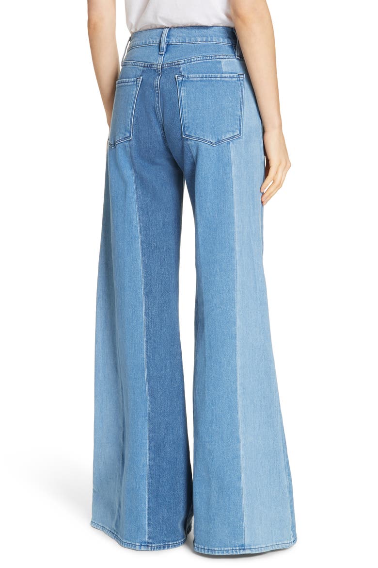 Le Palazzo Paneled Wide Leg Jeans, Alternate, color, VINEYARD