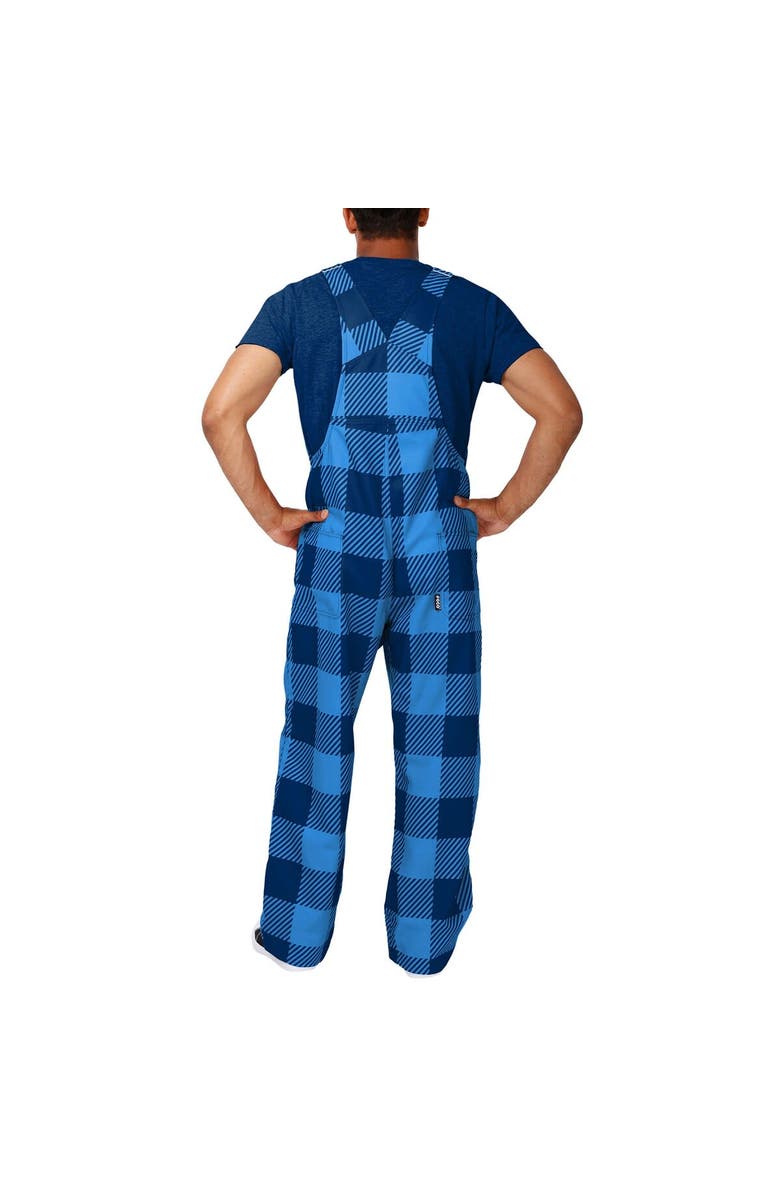 FOCO Men's FOCO Light Blue Tennessee Titans Big Logo Plaid Overalls, Alternate, color, Light Blue