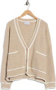 Princess Polly Cressara Contrast Knit Oversized Cardigan