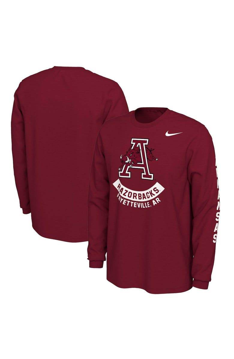 Nike Men's Nike Cardinal Arkansas Razorbacks Team Vault Logo T-Shirt, Main, color, 