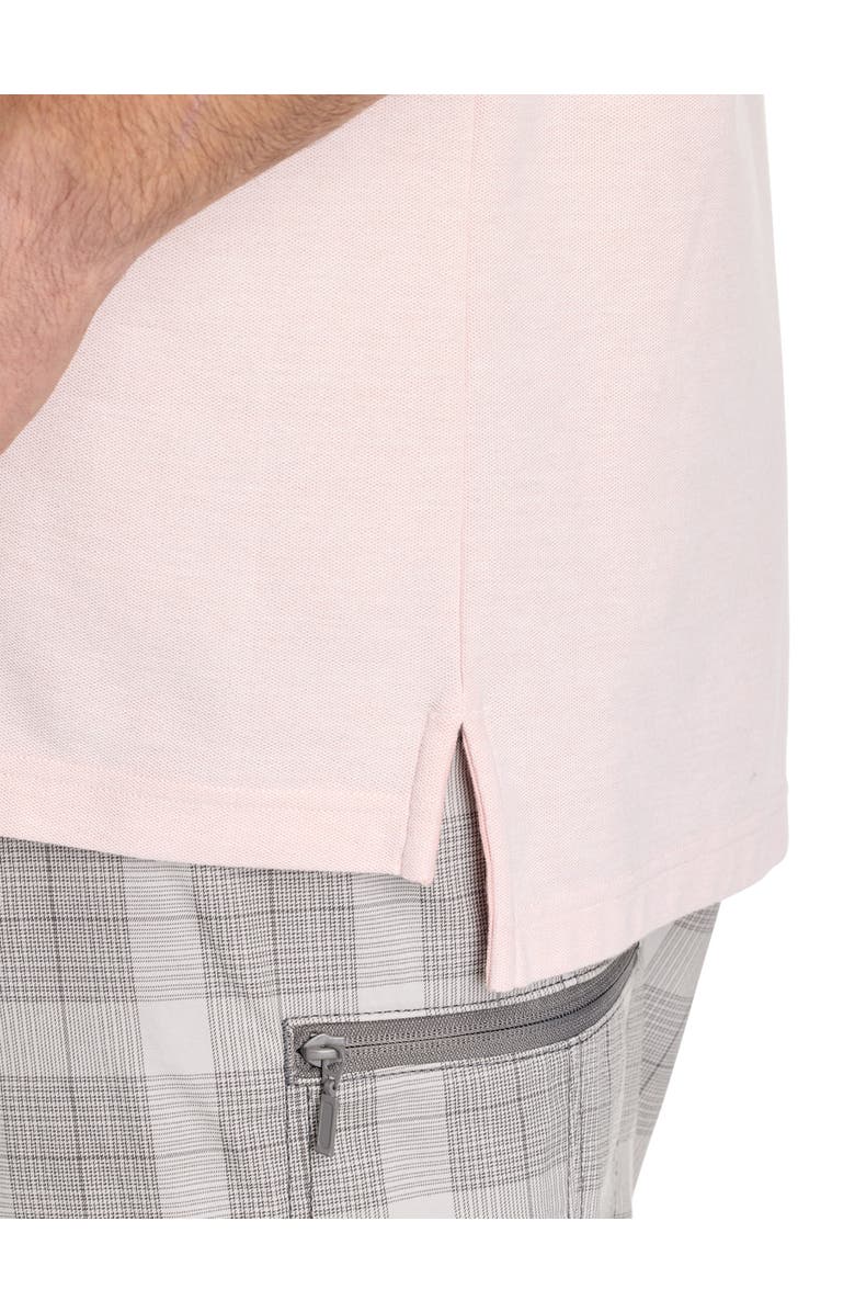 Harbor Bay by DXL Big & Tall Oxford Tipped Polo Shirt, Alternate, color, Pink