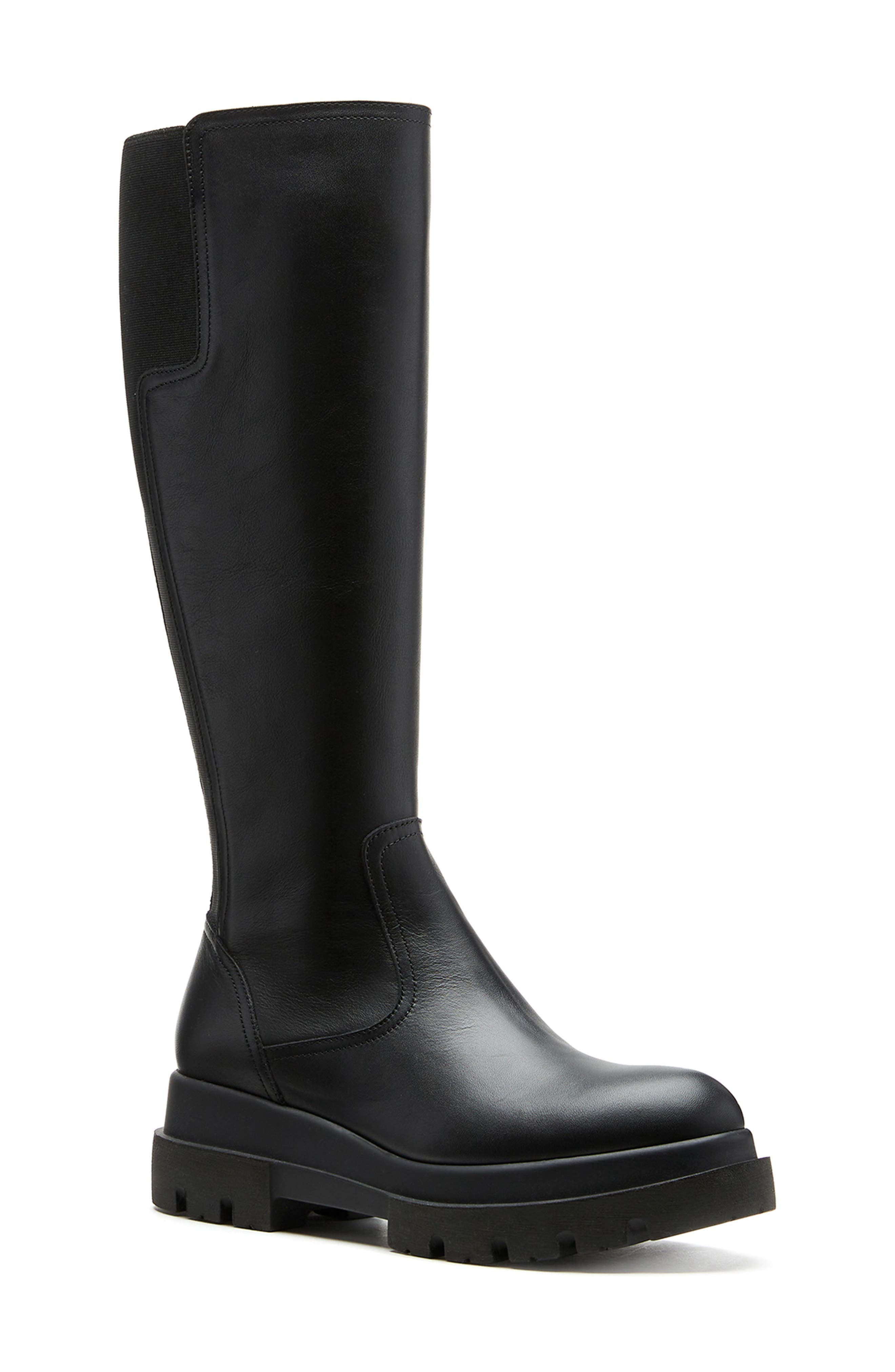 La Canadienne Boden City Dry<sup>™</sup> Waterproof Knee High Boot, Main, color, Black Leather