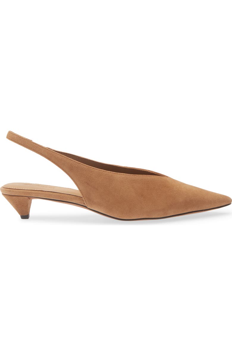 Madewell Mariette Kitten Heel Slingback Pump, Alternate, color, Dried Acorn