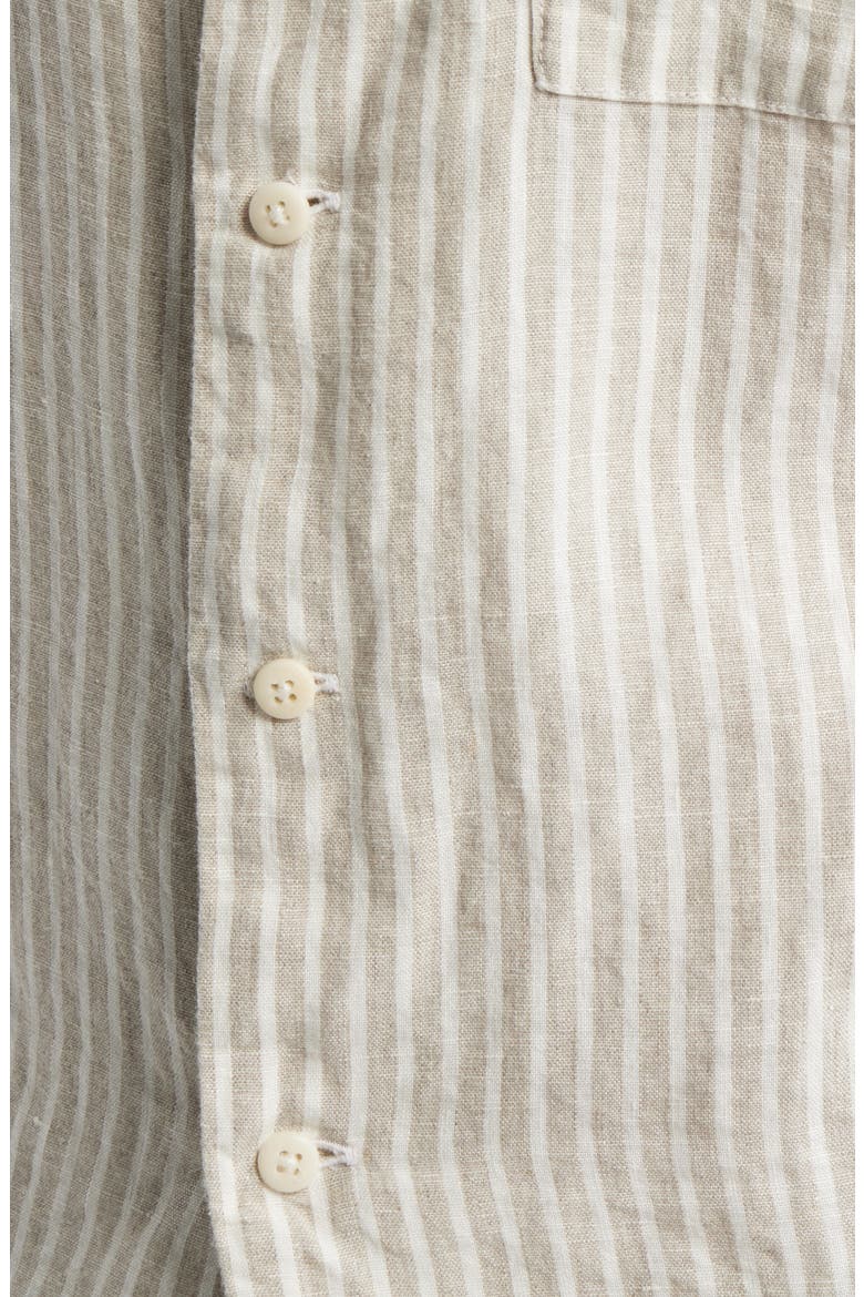 Organic Linen Camp Shirt, Alternate, color, SALTLINES