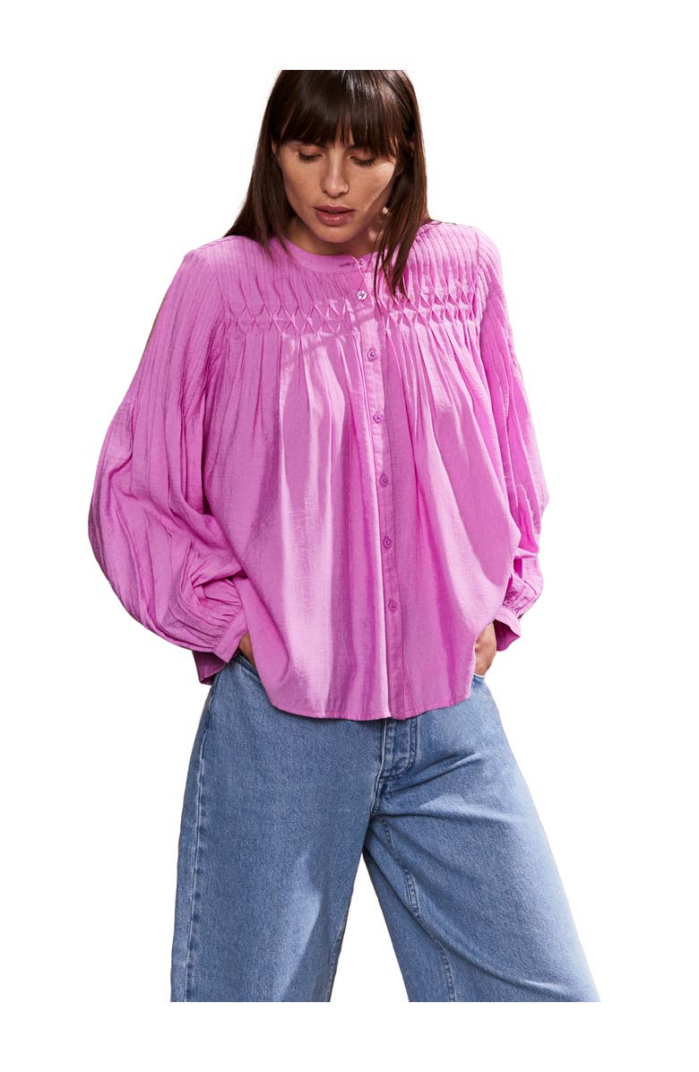 Ro&Zo Smocked Detail Blouse, Main, color, 