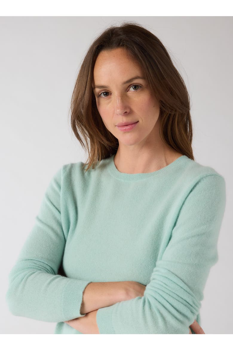 Cashmere Seamless Long Sleeve Crewneck, Alternate, color, VERT D'EAU