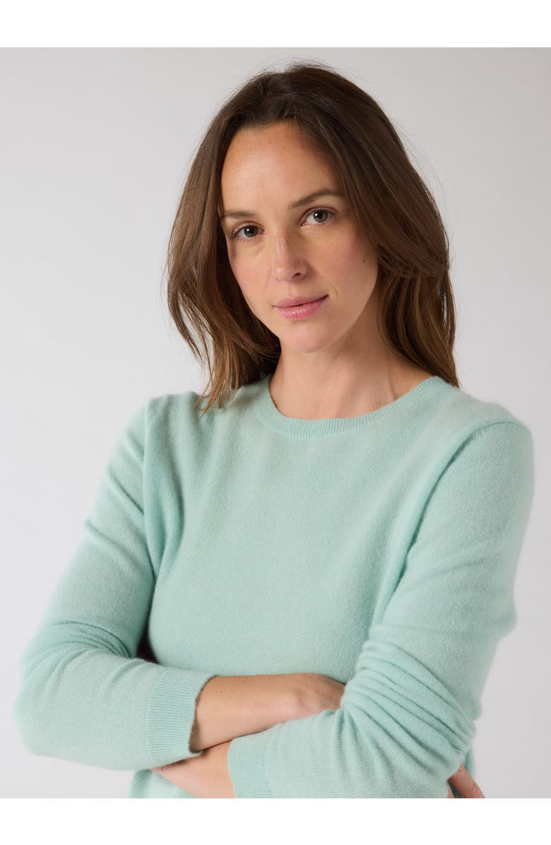 Majestic Filatures Cashmere Seamless Long Sleeve Crewneck, Alternate, color, Vert D'eau