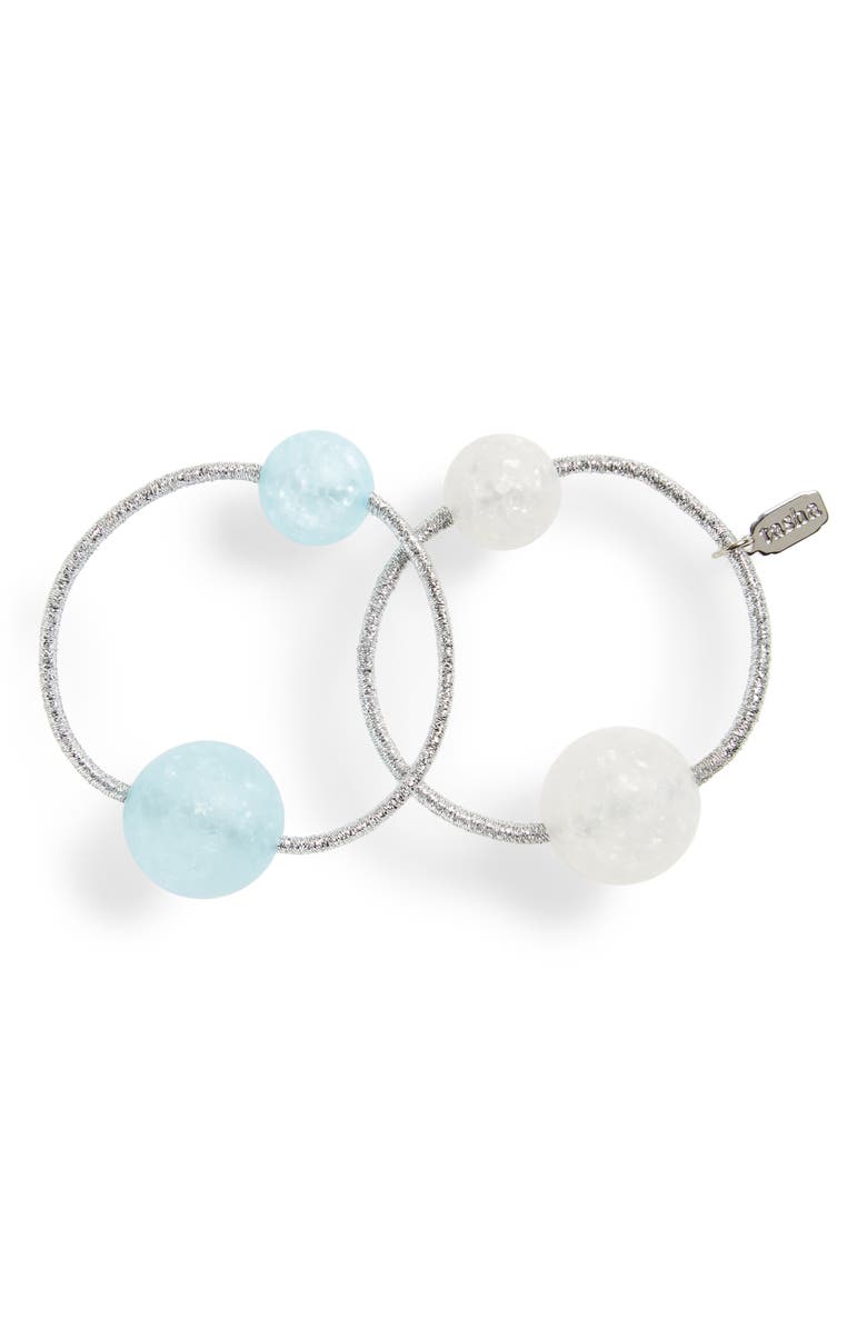 Tasha Acrylic Ball Set of 2 Ponytail Holders, Main, color, 