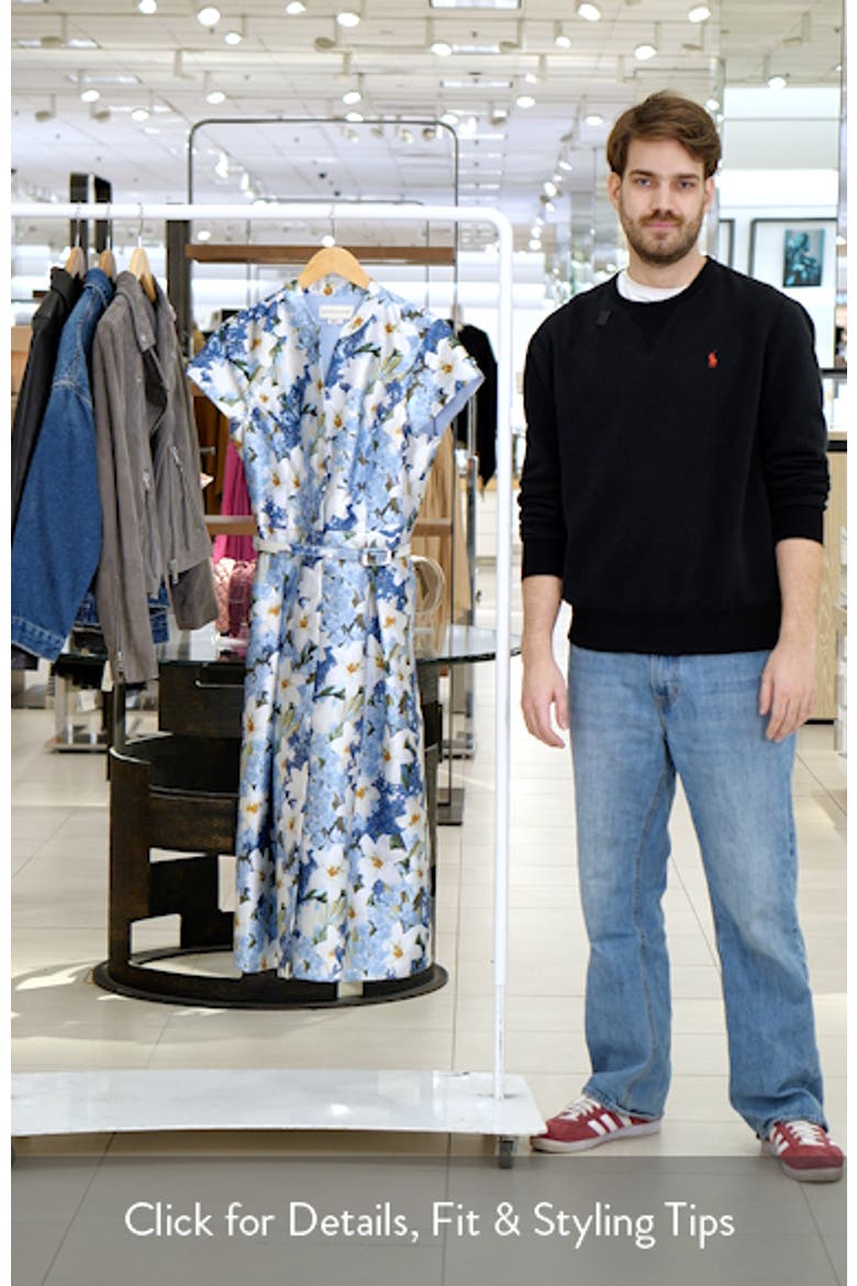 Martine Floral Print Belted Midi Dress video