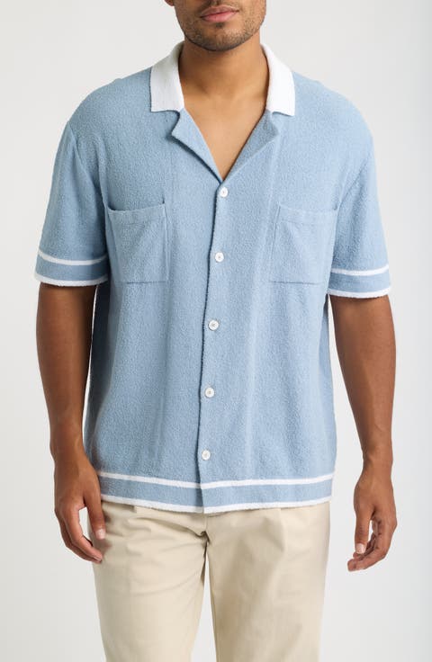 Armando Knit Cotton Blend Camp Shirt
