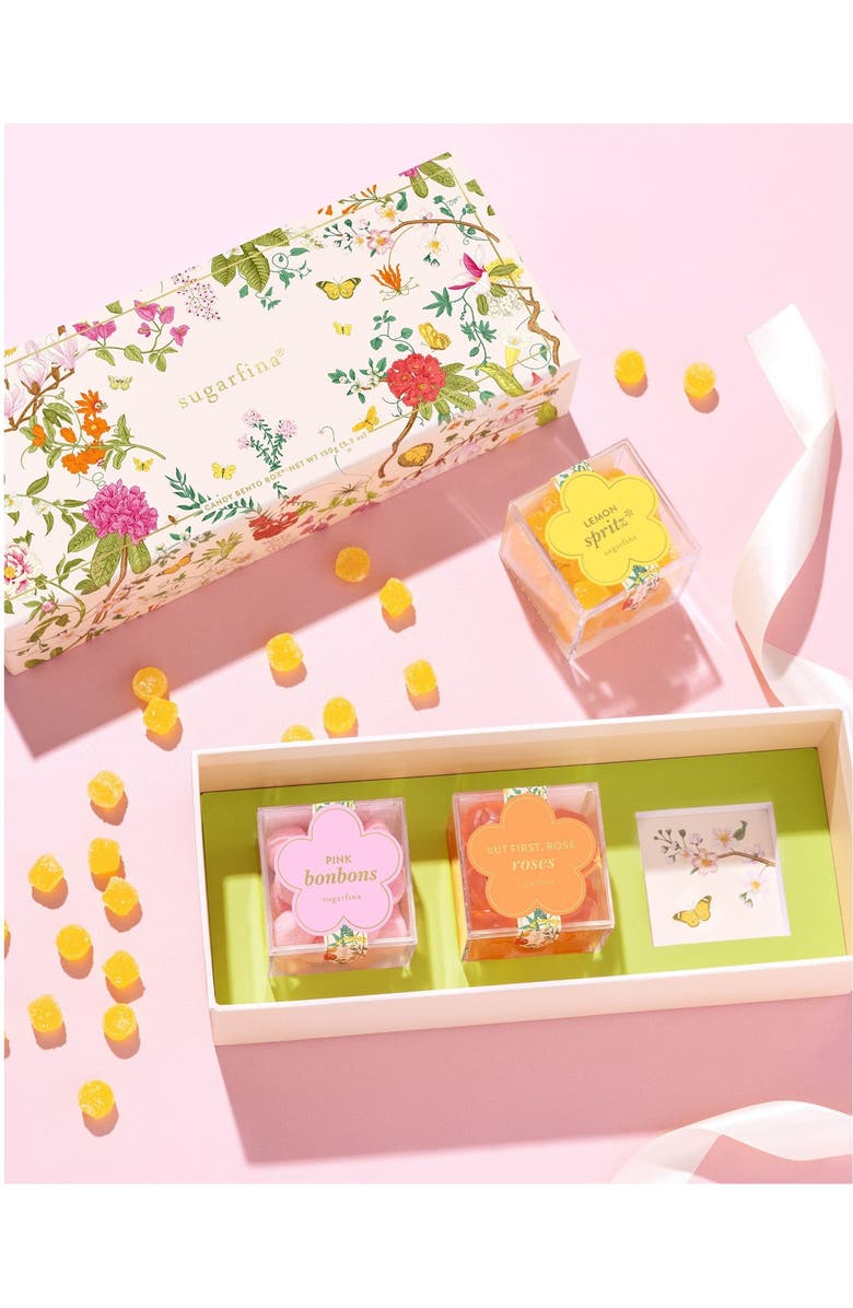 sugarfina Garden Party 3-Piece Candy Cube Bento Box, Alternate, color,