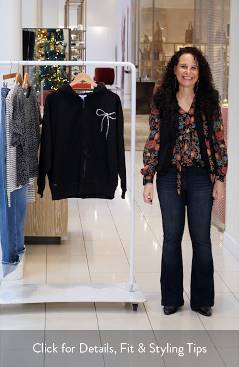 Crystal Bow Front Zip Hoodie, sales video thumbnail