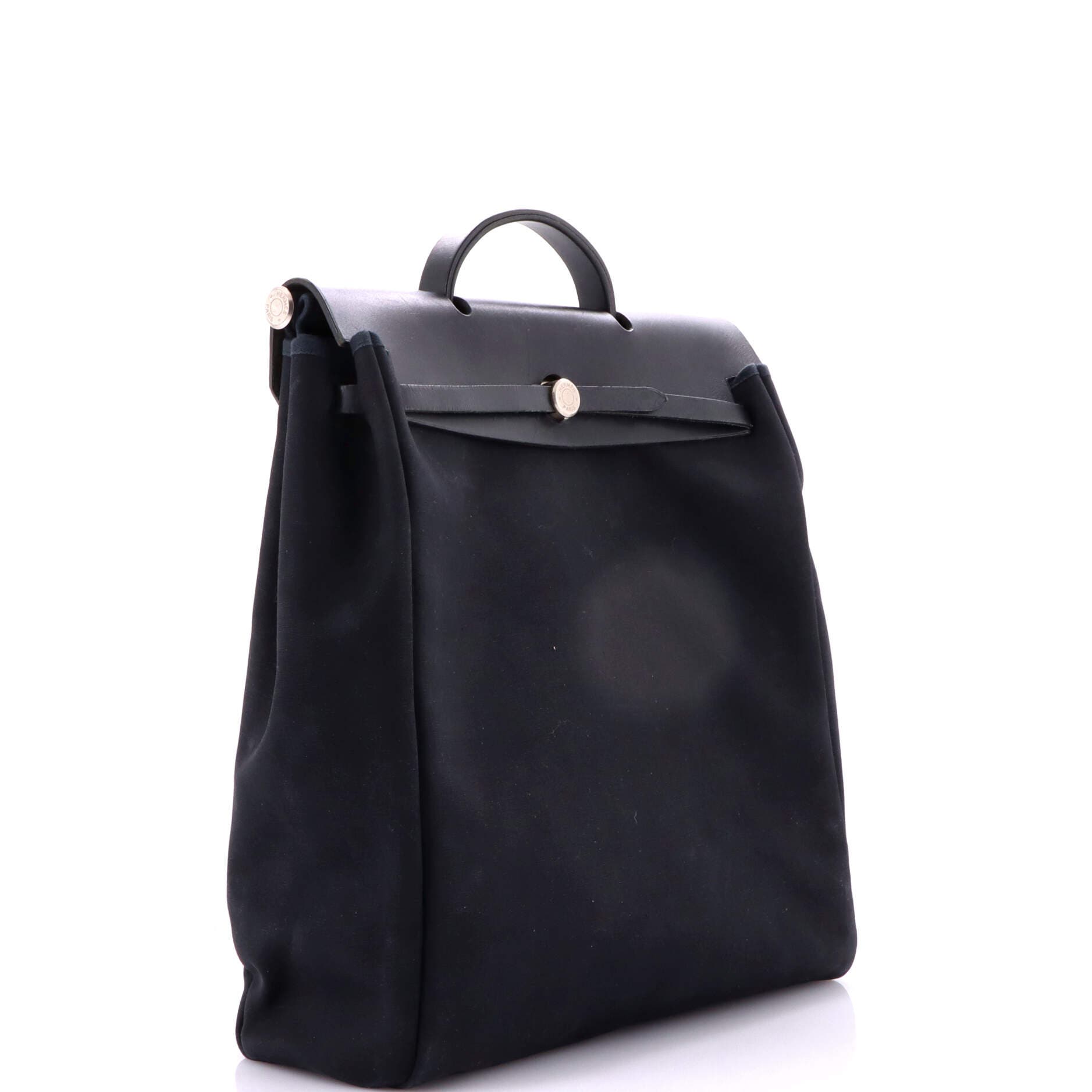 Pre-Owned Hermes Herbag Toile and Leather GM, Alternate, color, Noir