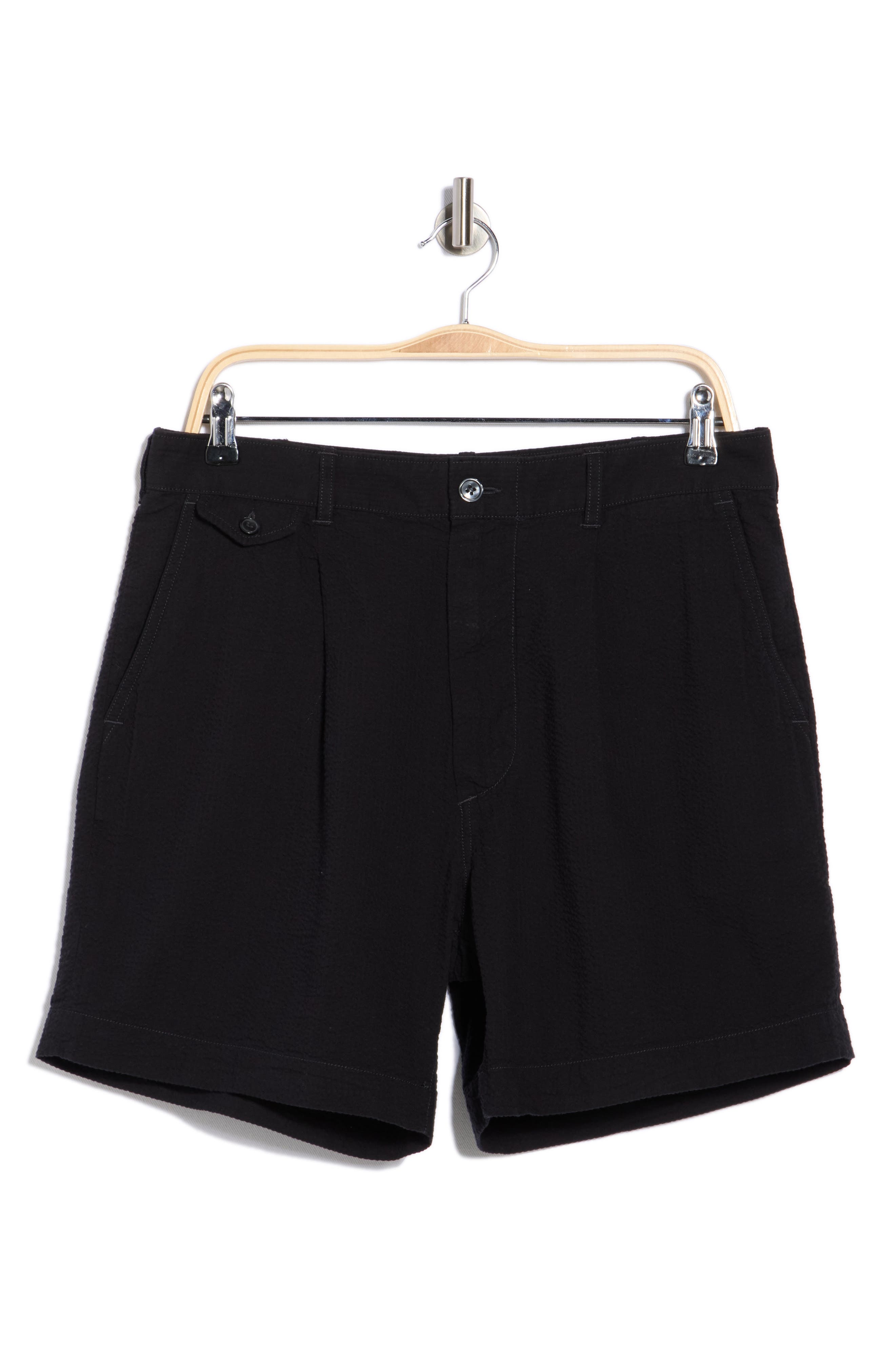 BUCK MASON Lightweight Seersucker Cotton Shorts