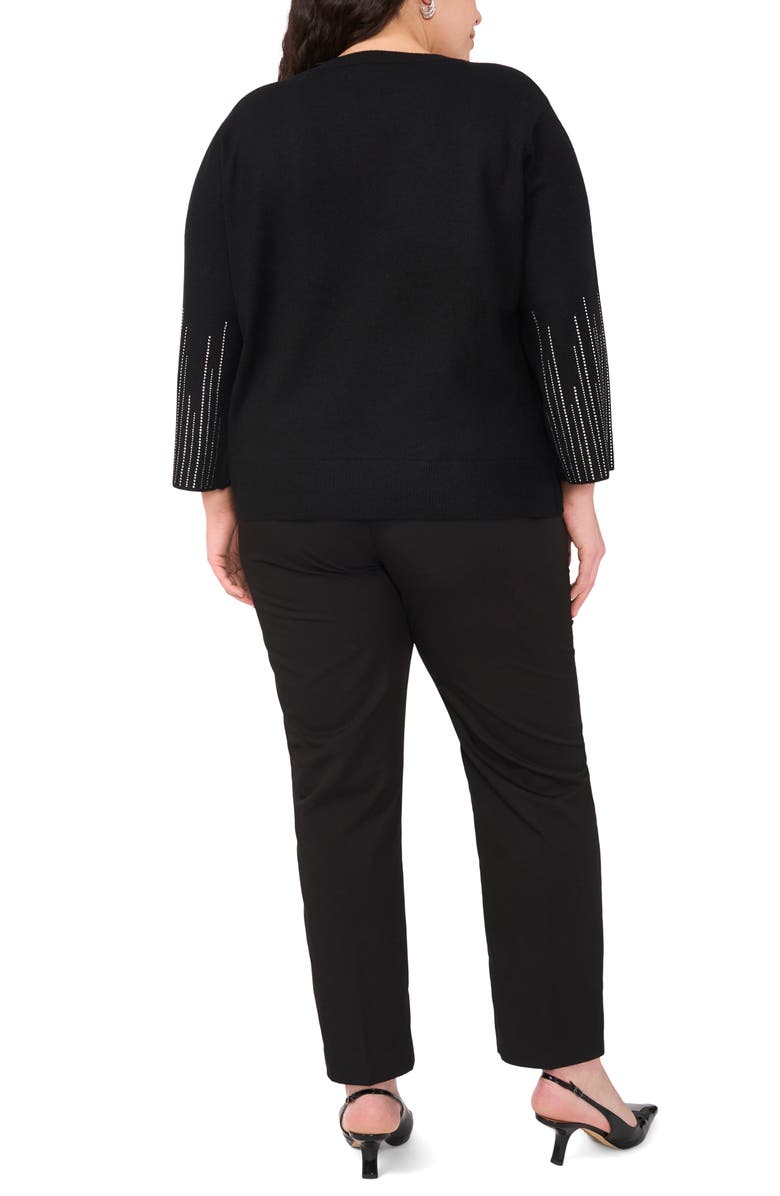 Vince Camuto Rhinestone Sleeve Sweater, Alternate, color,