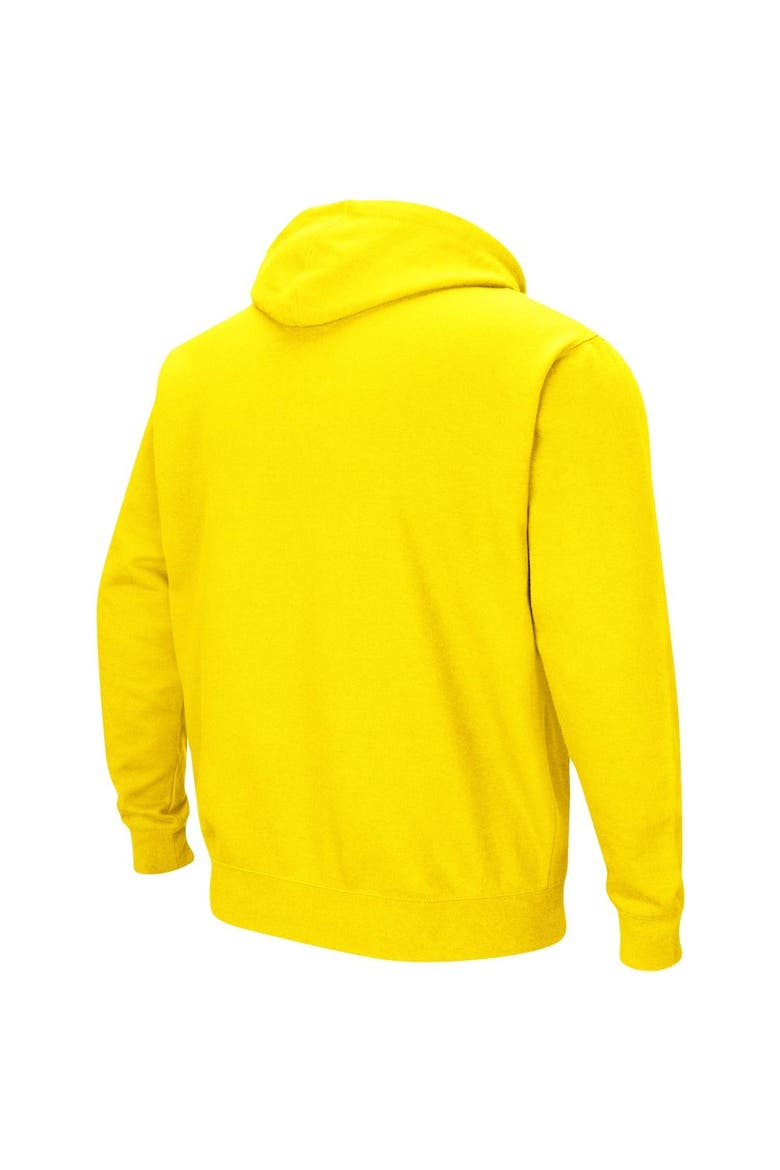 Men's Colosseum Maize Michigan Wolverines Big & Tall Arch & Logo 2.0 Pullover Hoodie, Alternate, color, Maize