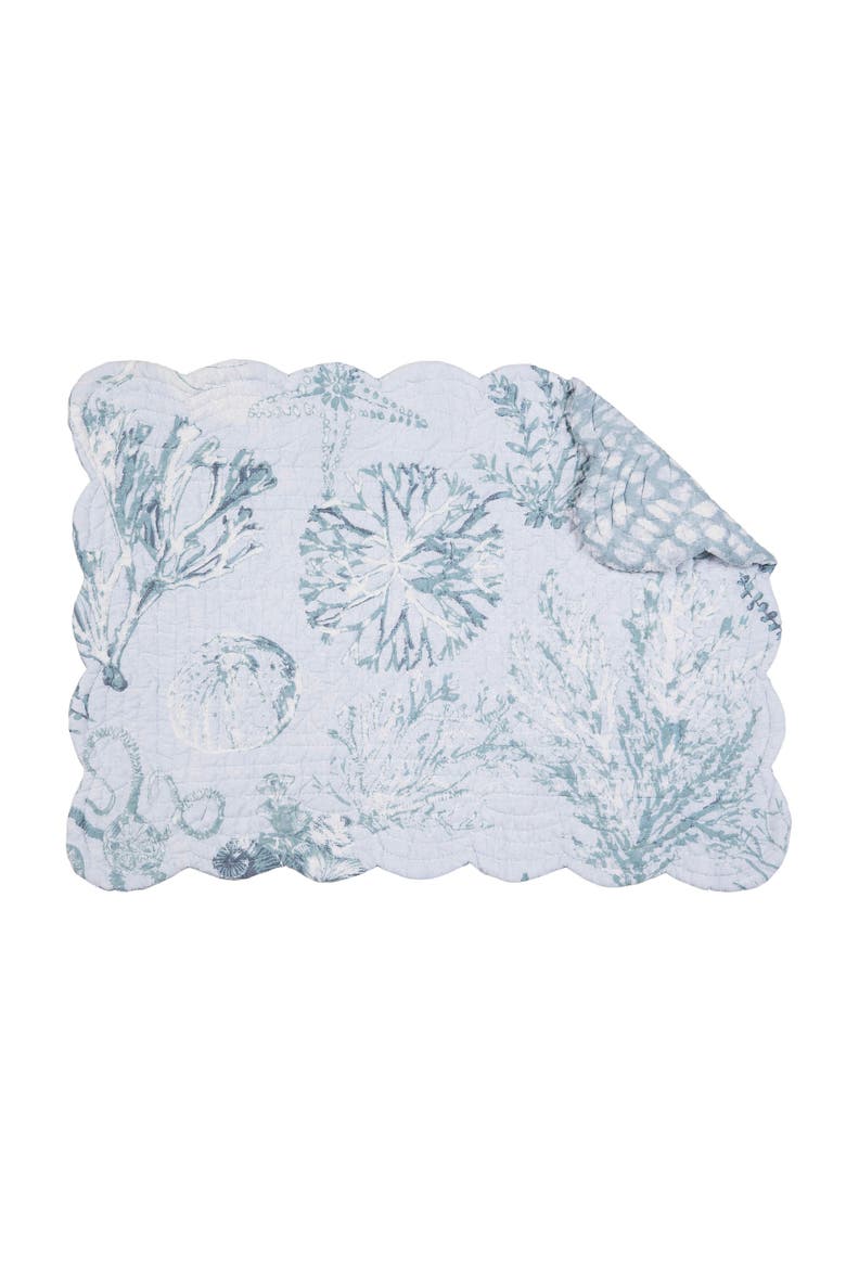 Cerulean Breeze 100% Cotton Set of 6 Placemats 13" x 19", Alternate, color, Blue