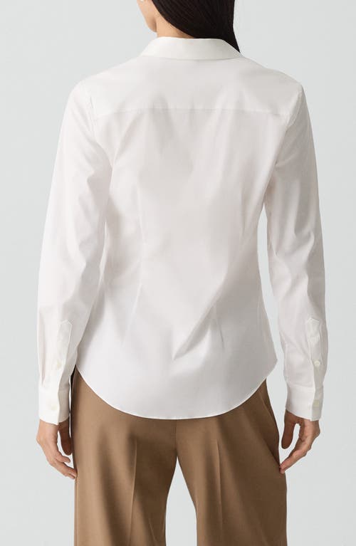 Theory Classic Fitted Button-up Shirt In Neutral