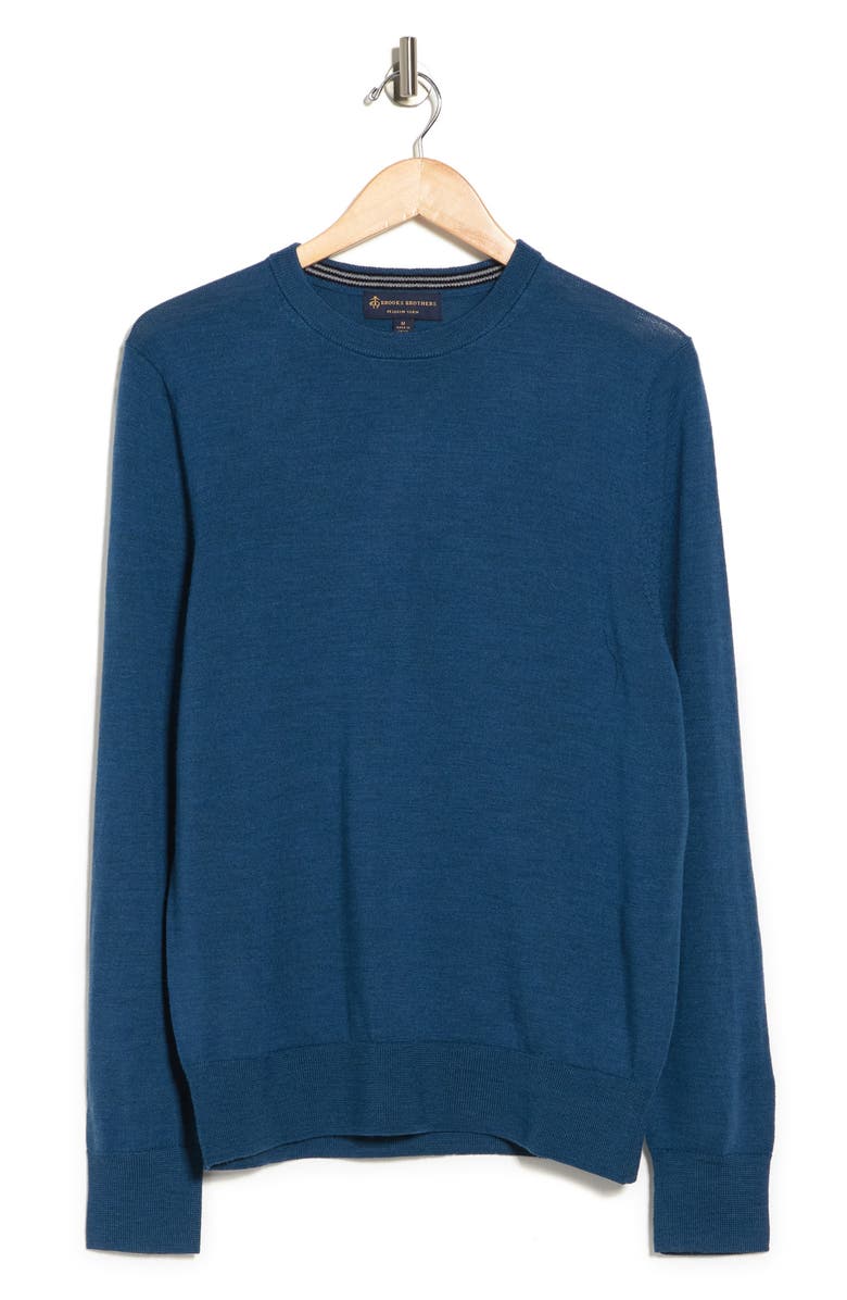 Brooks Brothers Crewneck Merino Wool Sweater, Alternate, color, 