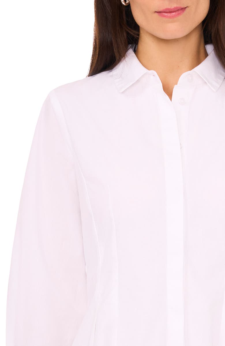 Halogen<sup>®</sup> Long Sleeve Cotton Fit & Flare Shirtdress, Alternate, color, 