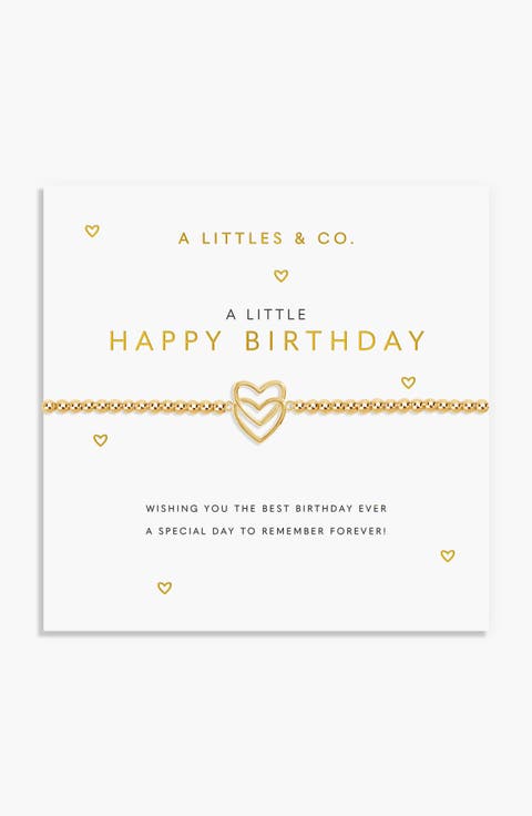 A Little 'Happy Birthday' Bracelet In Gold-Tone Plating