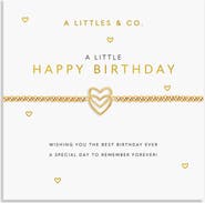 A Littles & Co A Little 'Happy Birthday' Bracelet In Gold-Tone Plating