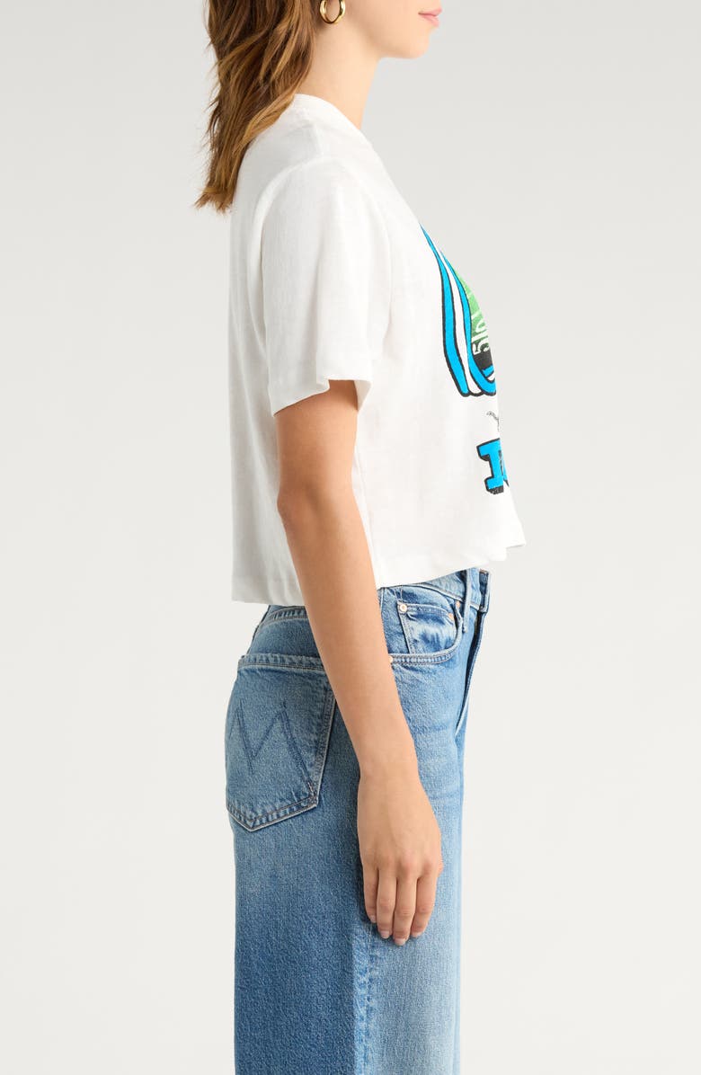 Junk Food Game Time NFL Detroit Lions Crop Distressed Graphic T-Shirt, Alternate, color, Vintage White