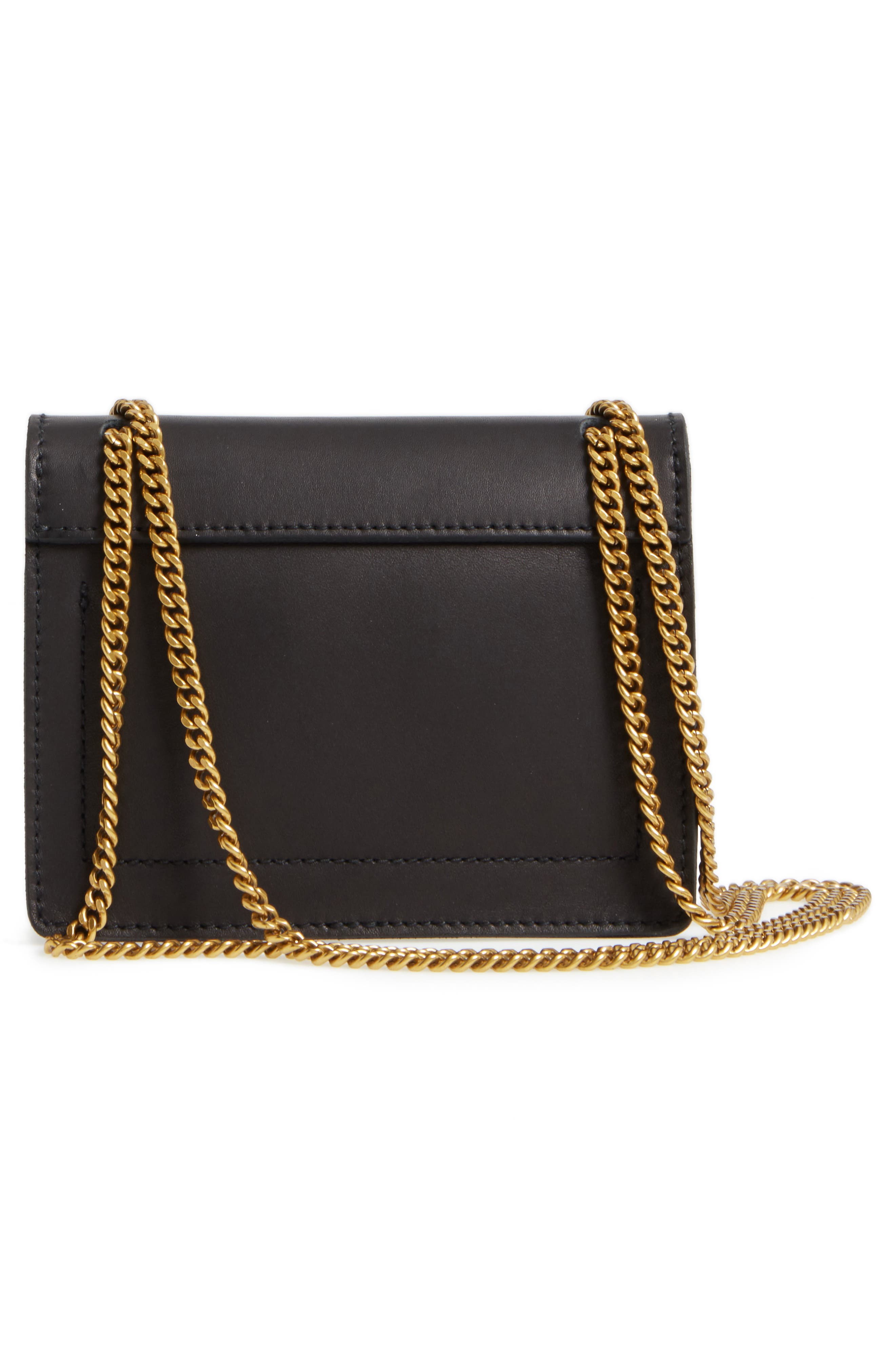 Madewell Chain Leather Crossbody Bag, Alternate, color, 