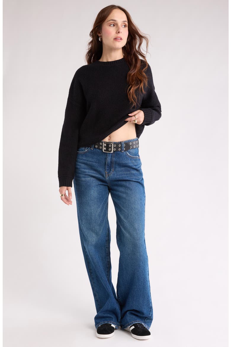 Cozy Crew Pullover Sweater, Alternate, color, BLACK