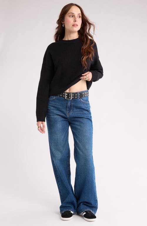 Abound Cozy Crew Pullover Sweater In Black