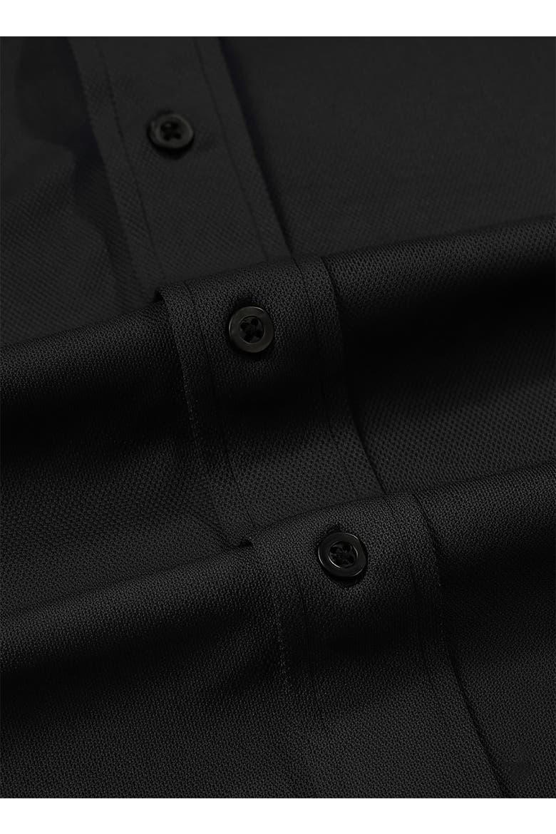 Men’s Big and Tall Commuter Shirt, Long Sleeve Button Down, Tailored Fit, Spread Collar, Performance Fabric, Stylish & Casual Breathable Shirt, Alternate, color, black
