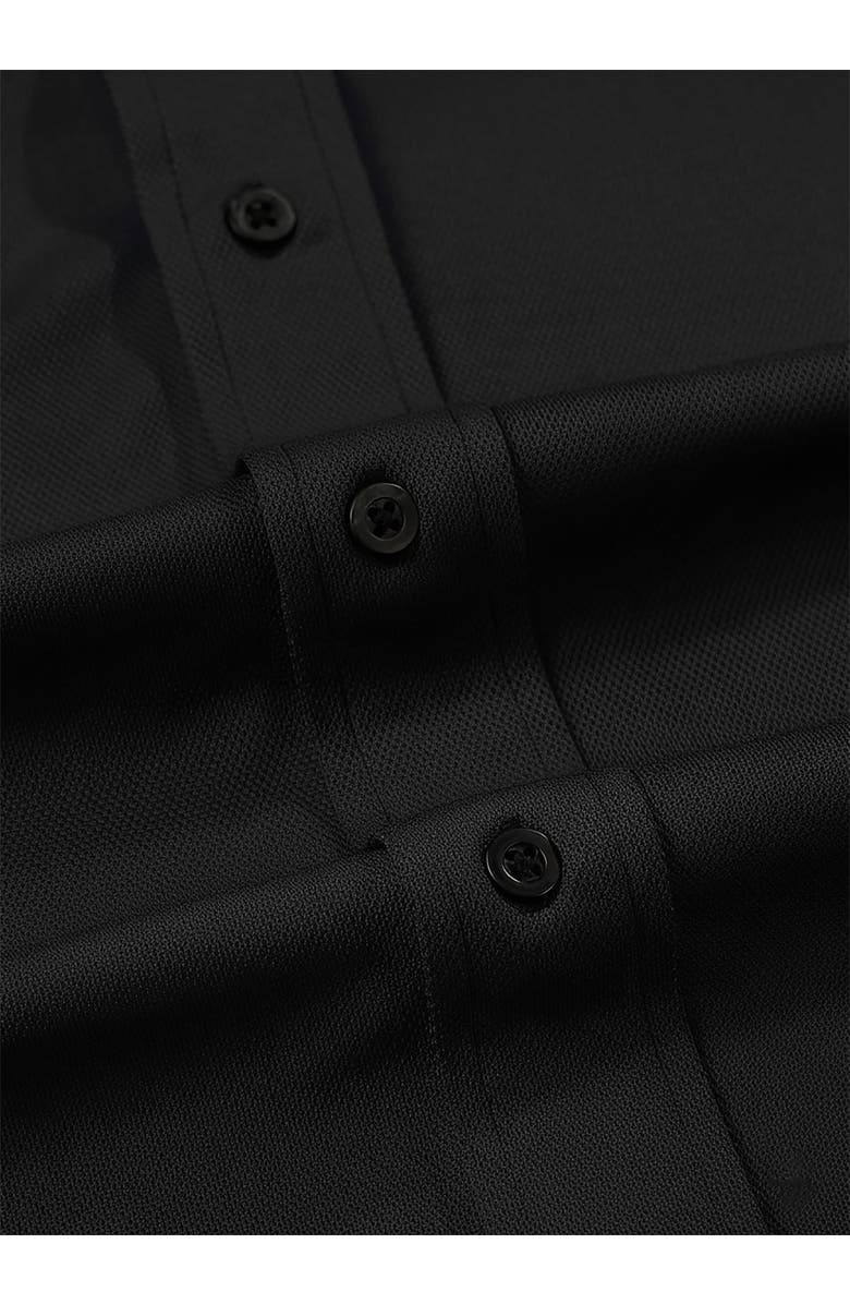 Regent Row Men’s Big and Tall Commuter Shirt, Long Sleeve Button Down, Tailored Fit, Spread Collar, Performance Fabric, Stylish & Casual Breathable Shirt, Alternate, color, Black