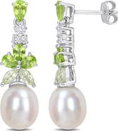 DELMAR Semiprecious Stone & Cultured Pearl Drop Earrings