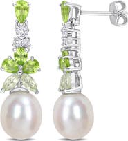 DELMAR Semiprecious Stone & Cultured Pearl Drop Earrings