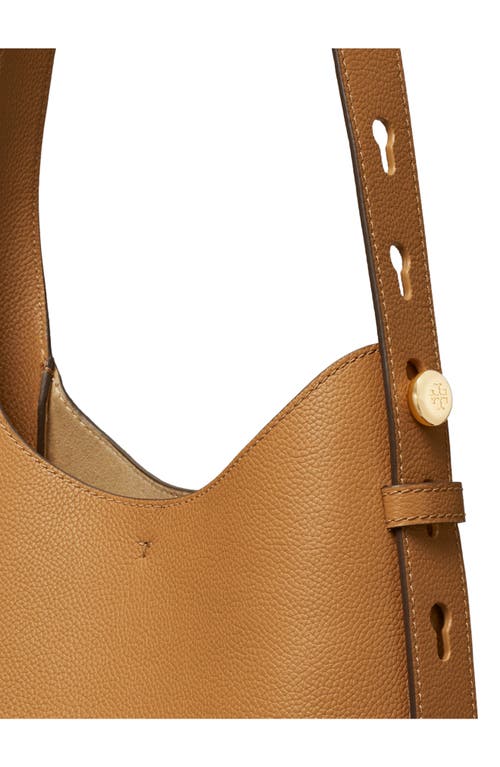 Tory Burch Small Romy Pebble Leather Hobo Bag In Tiramisu