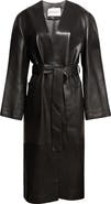NOUR HAMMOUR Ruelle Smooth Leather Coat