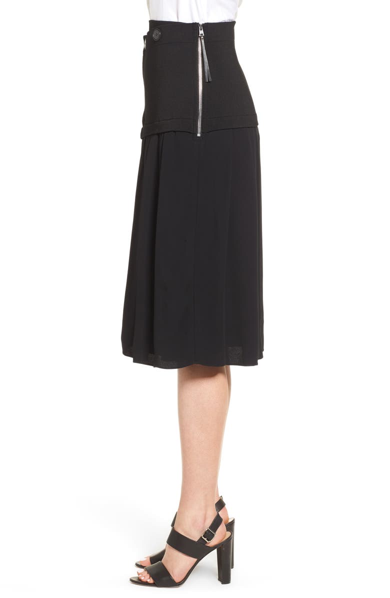 Lewit Knit Sweater Trim Pleated Skirt, Alternate, color,