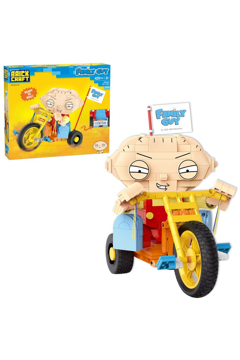 Family Guy Stewie On Trike Building Set, Main, color, None
