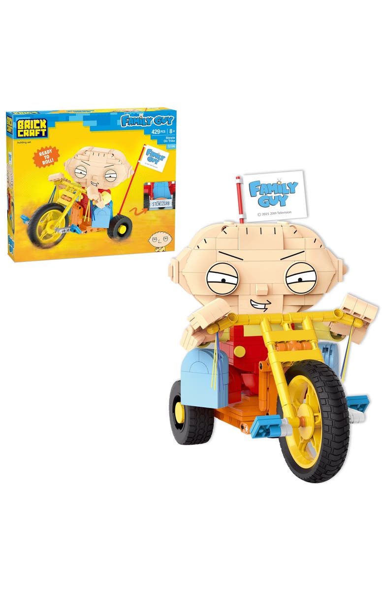 Brickcraft Family Guy Stewie On Trike Building Set, Main, color, NO COLOR