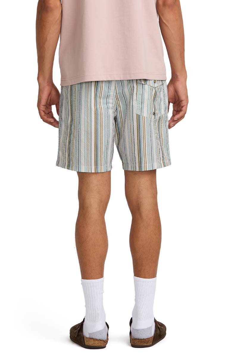 RVCA Exotica Stripe Seersucker Drawstring Shorts, Alternate, color, 