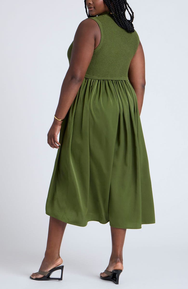 ELOQUII Mixed Media Dress, Alternate, color,