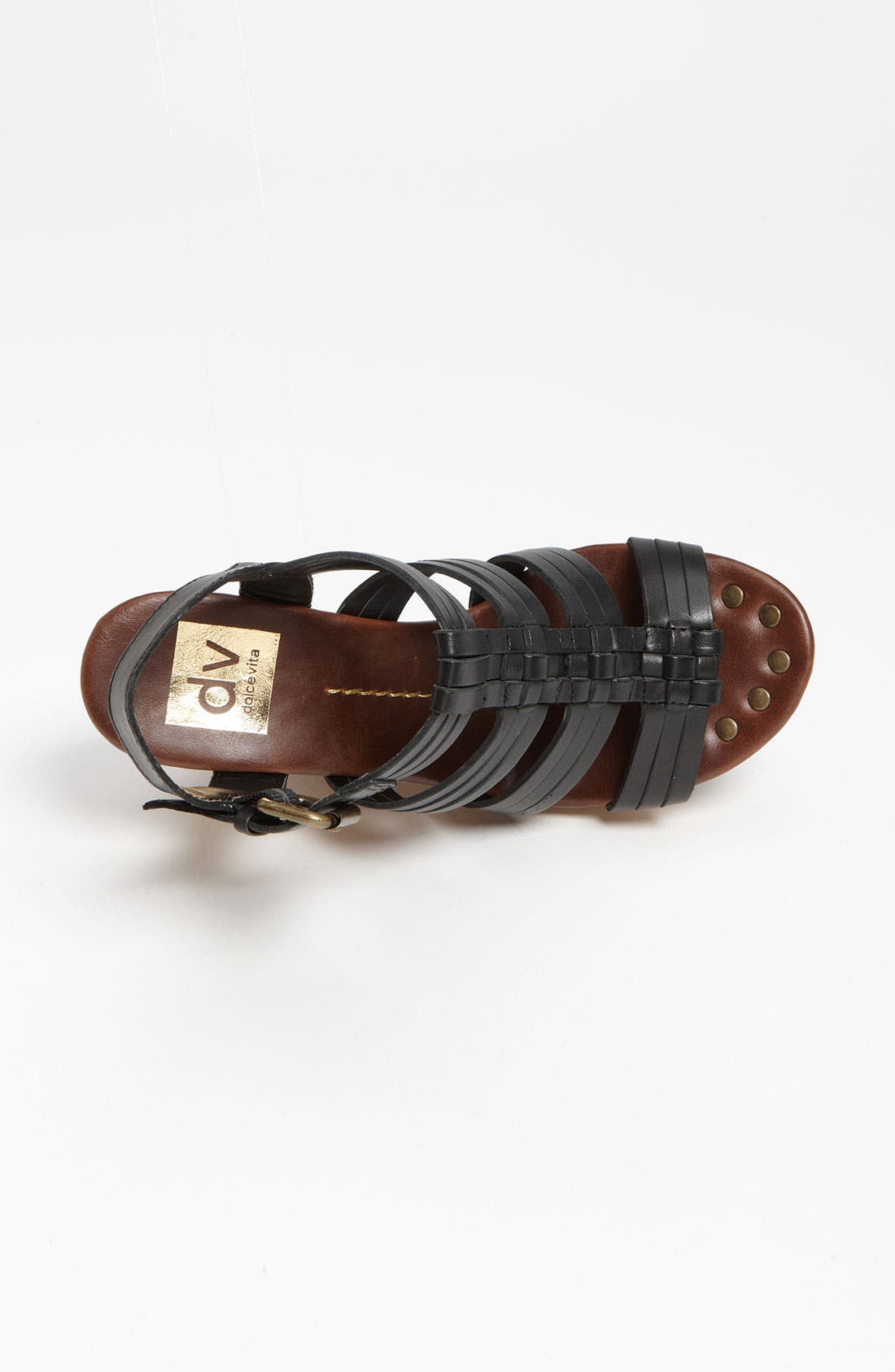 DV by Dolce Vita 'Shellie' Sandal, Alternate, color, BLACK LEATHER