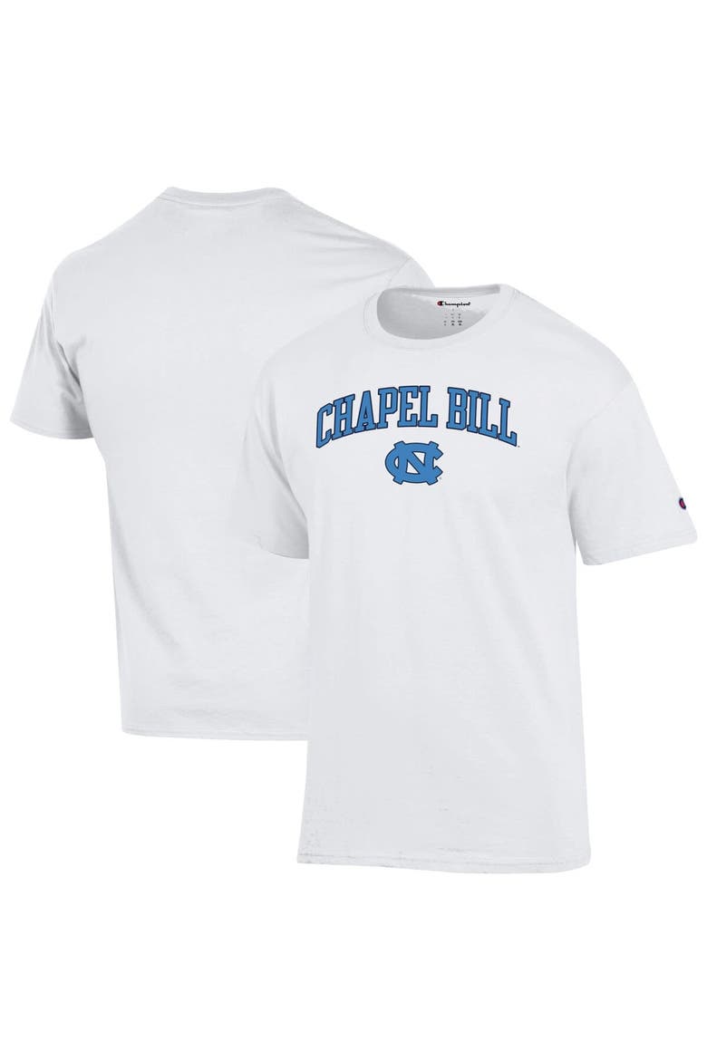 Men's  Champion  White North Carolina Tar Heels Chapel Bill T-Shirt, Main, color, White