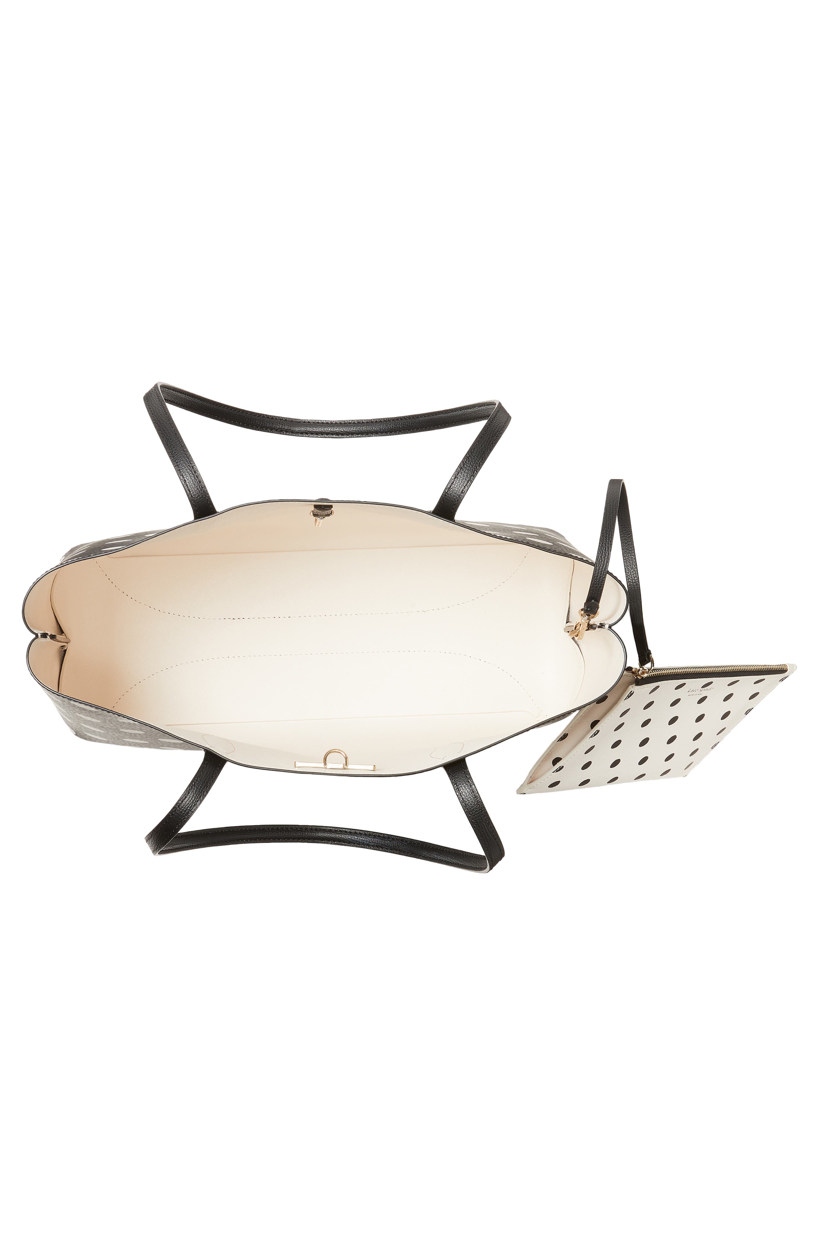 Kate Spade New York all day sunshine dot large coated canvas tote, Alternate, color, 