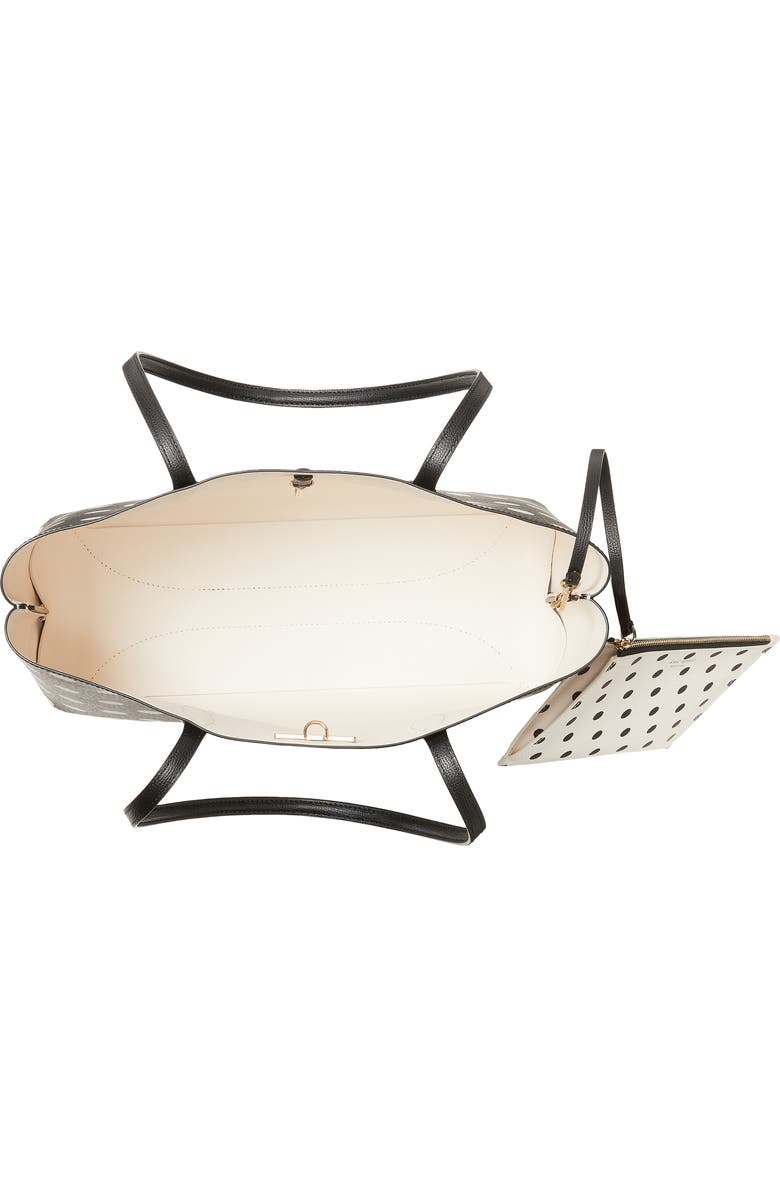 Kate Spade New York all day sunshine dot large coated canvas tote, Alternate, color,