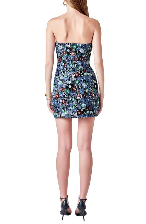 Endless Rose Sequin Strapless Minidress In Multi